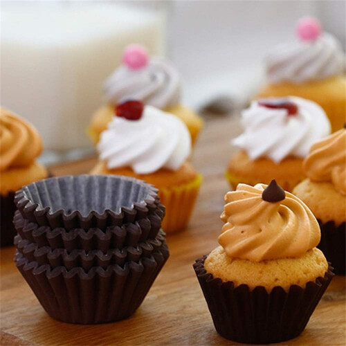 Braune Mini-Cupcake-Förmchen, 2000 Stück 2