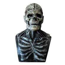 Latex Skeleton Mask Halloween Scary Realistic Movable Jaw Skull Mask For Adults Costume Parties Carnival Christmas Stage Breathable Tear Resistant