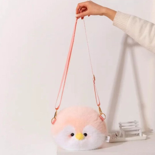 Τσάντα ώμου Penguin Crossbody με βελούδινο πορτοφόλι ώμου, μικρή τσάντα χειρός με 2