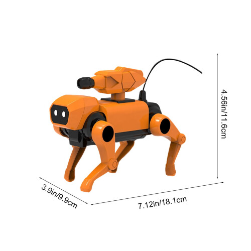 Remote Control Mechanical Dog Building Toy Transformable Robot with Interchangeable Heads for 4-8 Years STEM Learning Toy 2