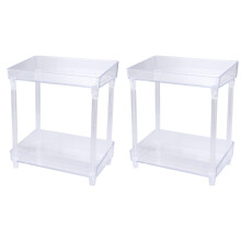 2Pièces De Bureau Transparent En Pour Stockage Maison