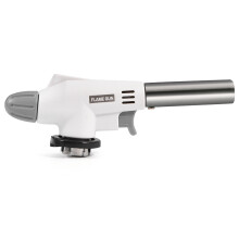 Cabezal de soplete de butano con llama ajustable para uso culinario con encendido rápido, material duradero, gatillo de seguridad reversible,