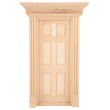 DIY Custom Finish Miniature Door Excellent Workmanship Wooden Material for Dollhouse Accessories Compact and Lightweight Traditional Design