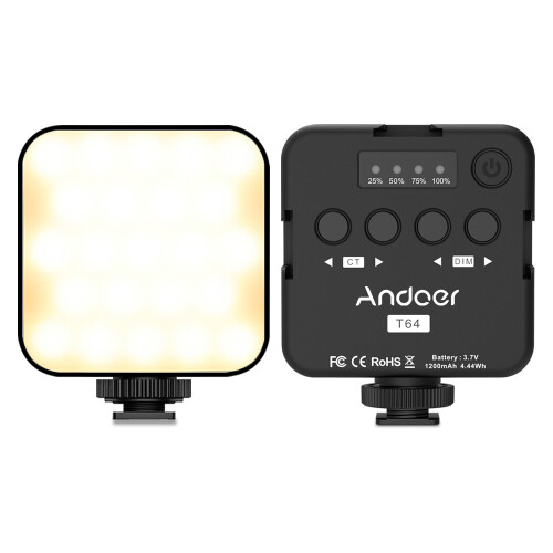 Portable High Quality ANDOER T64 LED Light with Multiple.Mount.Options.& CRI95+. 2