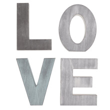 DIY Crafts Wall Art Decorative Solid Block Wooden Letters Farmhouse Style Decor Monogram Letter Distressed White Wash Free Standing Natural Finished