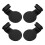 Minkissy Type-C Dust Plugs Black Silicone 4Pcs 4