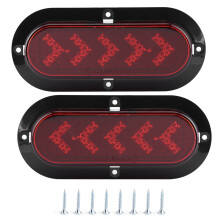 DOT Compliant LED Trailer Brake Light IP67Waterproof Ultra Slim Surface Mount Design High Brightness Red Taillight For Trucks Trailers RVs With