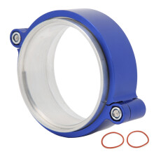 Stainless Steel V Band Flange Clamp Kit Turbo Intercooler Exhaust System Leak Free Seal High Strength Bolt Corrosion Resistance Easy To Install