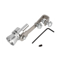 Fischietto amplificatore di suono, simulatore di suono turbo in lega di alluminio per tubo di scarico, compatibile con tutti i sistemi di scarico