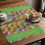 Paasplacemats met aquarelprint van groene eieren, set van 2 7