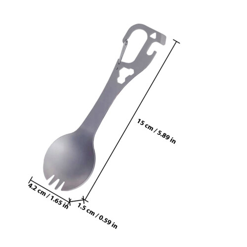 Ανθεκτικό στη σκουριά μεταλλικό Spork για υπαίθρια κατασκήνωση, φορητά 1