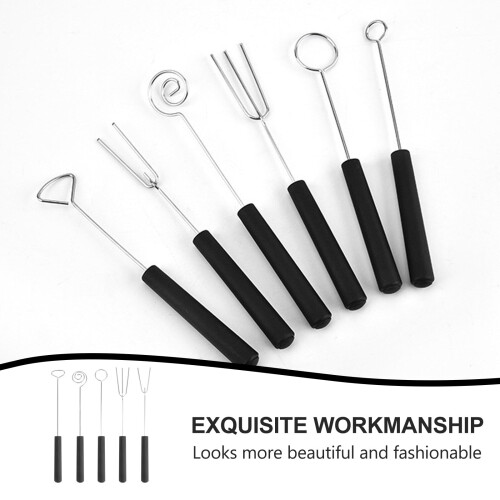 Chocolate Forks Stainless Steel 5 Pcs Black 1
