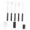 Chocolate Forks Stainless Steel 5 Pcs Black 6
