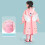 Imperméable rose léger pour enfants avec capuche (M) 1