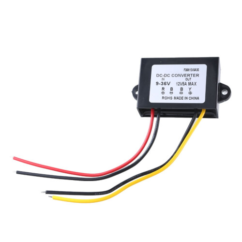 Μονάδα μετατροπέα τάσης DC9V36V σε 12V5A, αδιάβροχος προσαρμογέας ρεύματος για 1