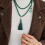 Collar de mariposa de cerámica con cordón encerado ajustable 2