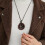 Collar de mariposa de cerámica con cordón encerado ajustable 4