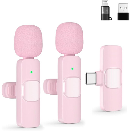 Lavalier Mic for Android/Computer/Laptop, Noise Reduction Chip, Mini Mic for Podcast/YouTube Recording (2 Pack) 1
