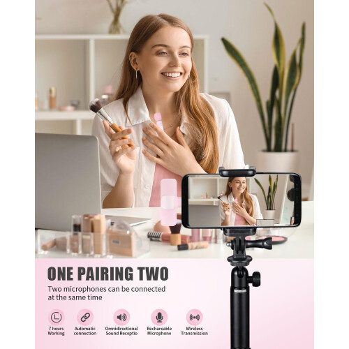 Lavalier Mic for Android/Computer/Laptop, Noise Reduction Chip, Mini Mic for Podcast/YouTube Recording (2 Pack) 2