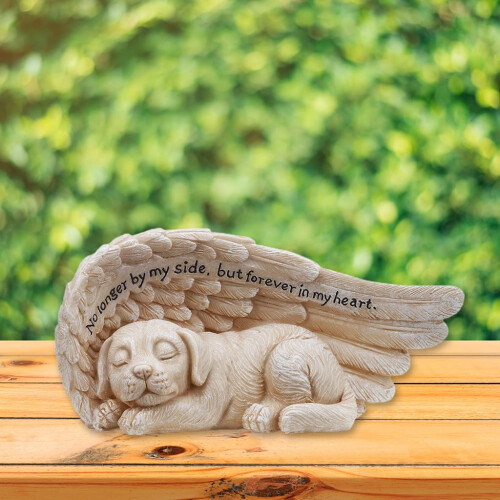 Hundeengel-Gedenkstein, Grabstein, Statue, Dekoration für Zuhause, Büro oder Garten 2