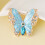 Broche papillon émaillée bleue – Épingle en alliage avec 3