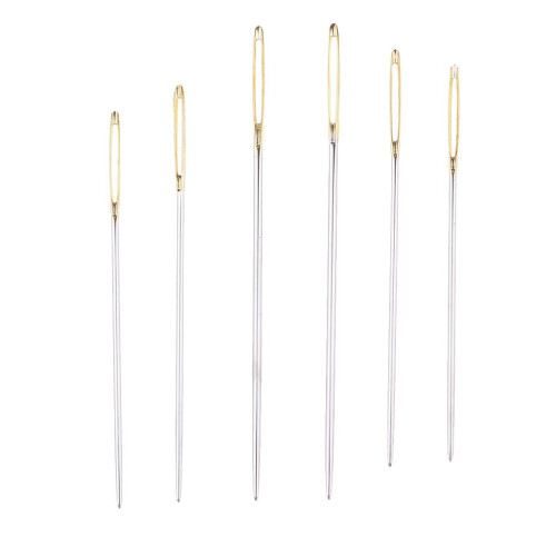 6Pcs Assorted 3 Sizes Hand Sewing Needles Embroidery Mending Craft Quilting 6Pcs 1