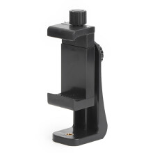 360 draaibare smartphonehouder, verticaal en horizontaal te bevestigen met statief, verstelbare clip, draaibare beugel, dubbele schroeven,
