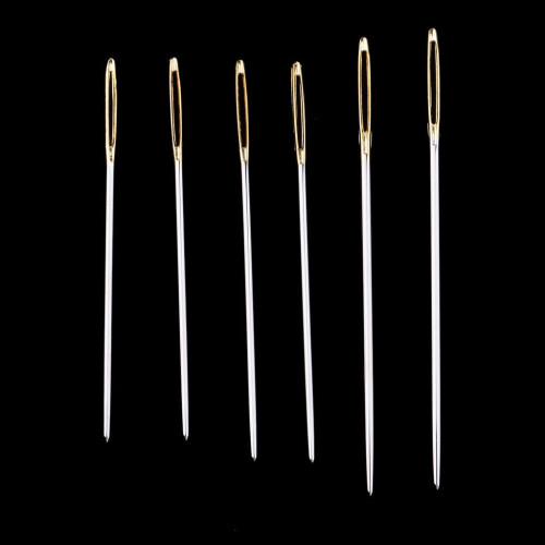 6Pcs Assorted 3 Sizes Hand Sewing Needles Embroidery Mending Craft Quilting 6Pcs 2