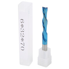 Solid Carbide Spiral Router Bits with Nano Blue Coating, Compression Cut Bit for Hardwood and MDF, Long Service Life Tool Compatible with CNC