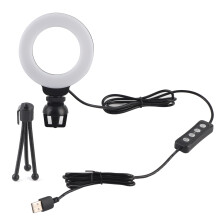 Illuminazione per il trucco, anello LED, illuminazione per webcam, luminosità regolabile, 3 modalità di illuminazione, temperatura colore