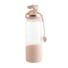 Bouteille d'eau en verre borosilicate compatible lave-vaisselle, couvercle étanche, housse antidérapante réutilisable, sans BPA, résistante à la