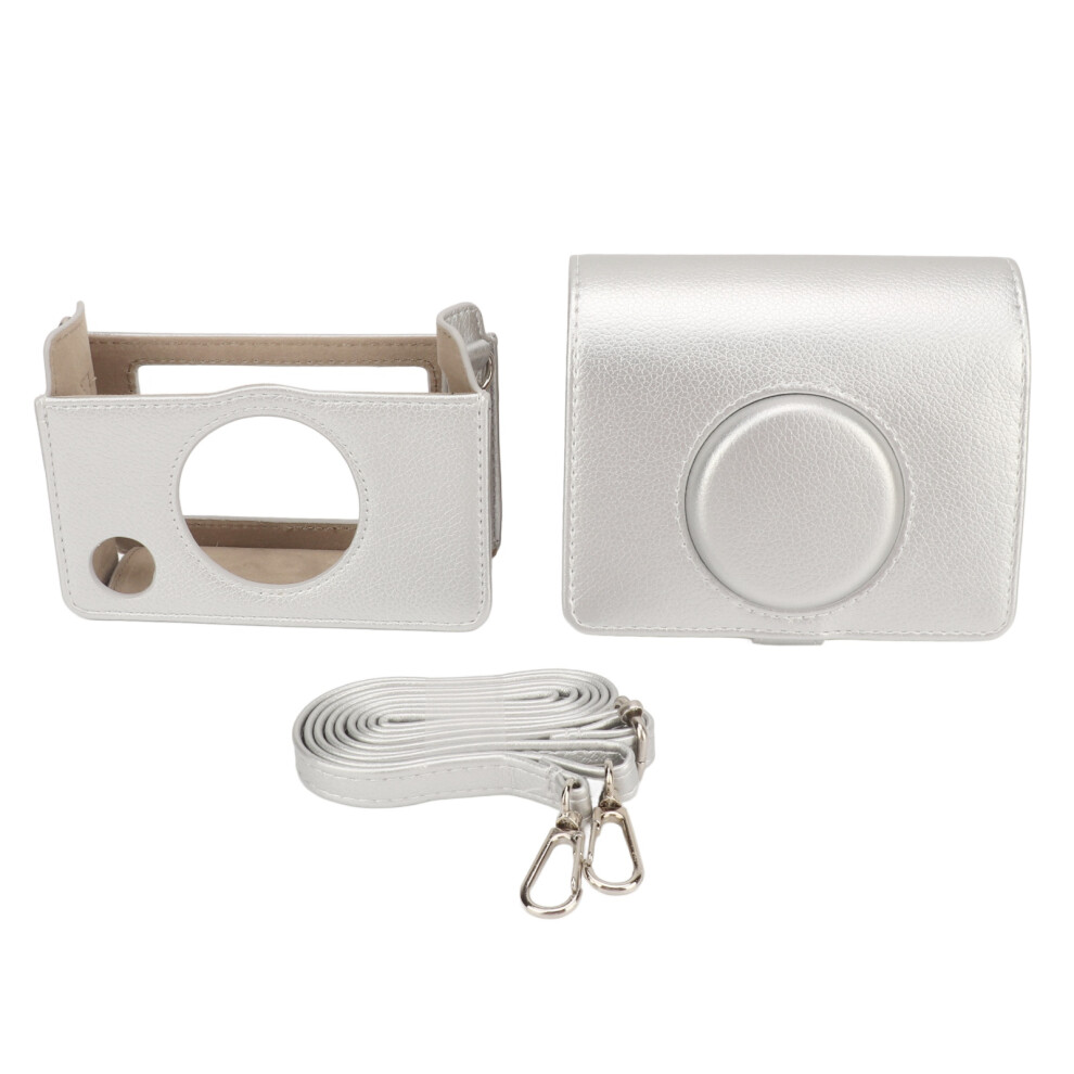Retro Style Pu Leather Case For Fujifilm Instax Mini Evo, Removable Front Cover With Precise Cutout And Adjustable Shoulder Strap, Impact Resistant 9071309534719