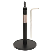 Adjustable Height Desktop Mic Stand with Sandblasted Finish, Compact and Durable Alloy Steel Stand for Podcasting Livestreaming Broadcasting, 360