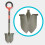 Garden Spade with Edged Blade and Footrest 2