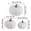 White Plastic Pumpkin Ornaments 12 Pack 2