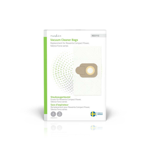 Staubsaugerbeutel, Synthetik, 4er-Pack, Weiß 2