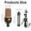 Professional Studio Recording Condenser Microphone with 3.5mm for PC Laptop 5