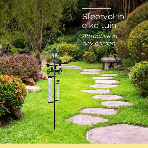 Solar-Wetterstation mit Regenmesser und Thermometer 1