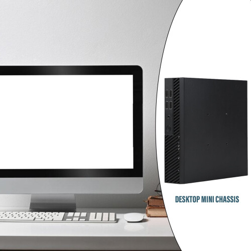 DX01 ITX Desktop Computer Chassis Thin Half Height with 4 USB2.0 Port Computer Case Chassis Computer Chassis 1