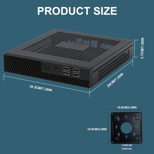 DX01 ITX Desktop Computer Chassis Thin Half Height with 4 USB2.0 Port Computer Case Chassis Computer Chassis 2