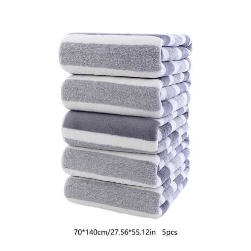 Oversized Velvet Bath Towel | Quick-Dry, Ultra-Soft Plush, Durable Polyester | 140x70cm | Multicolor 2