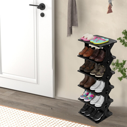 Shoe Rack Black Thickened Widened 10.6x10.2x6.5in 2
