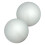 Set van 2 schuimrubberen knutselballen van 18 cm, wit. 4