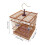 Portable Bird Cage Rectangular Shape in Light Brown for Lovebirds Easy Cleaning 1Pcs 6