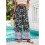 Ελαστικό παντελόνι Boho για γυναίκες, χαλαρή εφαρμογή, με φαρδύ μπατζάκι και 2
