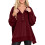 Γυναικεία oversized φούτερ με μακριά μανίκια Henley με κουμπιά και φούτερ, μπλουζάκια με 2