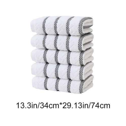 Ensemble de serviettes de toilette 5 pièces, douces et absorbantes 2