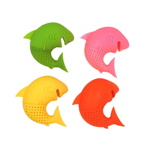 Silicone Shark Tea Infuser Assorted Color Fine Slots for Home Use 2