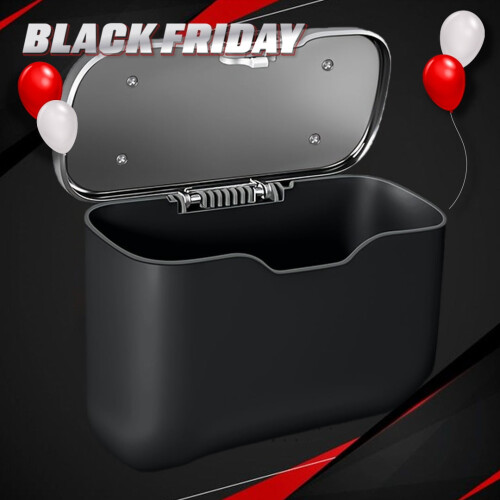 Multi-Functional Car Microfiber Leather Trash Can, ABS Material, Compatible with 99% Car Models, Wet/Dry Use, Space-Saving 1