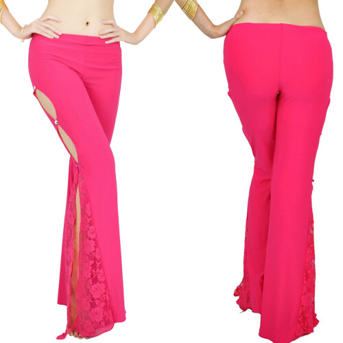 Elastic Waist Dance Trousers Nylon Stretchable 1 Pair 1